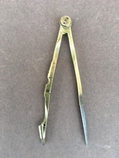 Ancien petit compas en laiton / Pointe en métal / Dessin / Collection