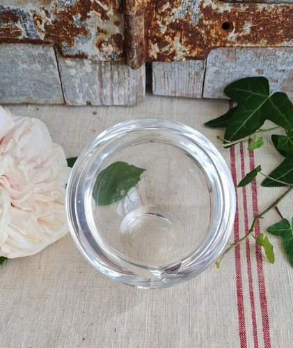 Ancien cendrier boule cristal - ancien,