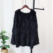 Femme Faux Vison Pull Tricot