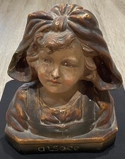 ?? Buste ancien ALSACE signé F CITTI en Plâtre en état ( 1 kilo 160 grammes )