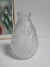 VASE ART DECO VERRE MOULE PRESSE « ETALEUNE » 1930 ANCIEN MODÈLE CHÂTAIGNIER 