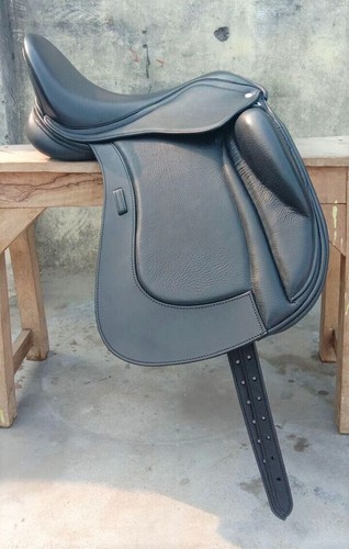 Selle dressage cuir - selle, noir
