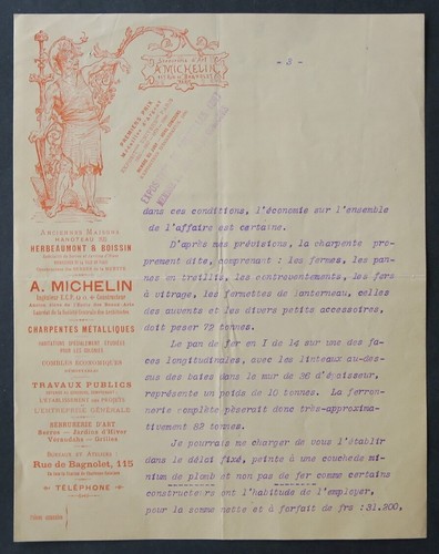 Facture 1900 michelin - 1900,