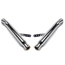 Set 2x Pot d'échappement Turn Out pour Chopper Custombikes Caferacer TO3