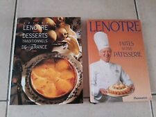 LOT DE 3 LIVRES LENOTRE - DESSERTS - PÂTISSERIE- FLAMMARION-L'OEUF STOCK