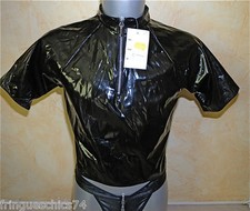 t-shirt zippé vynil latex