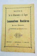Locomotives routière notice sur le défoncements à la vapeur 1895