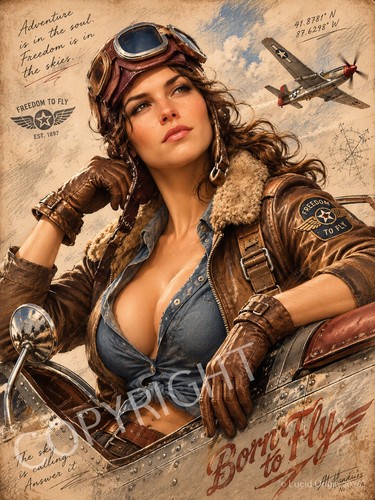 Photo femme pilote - a4,