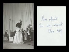 Rina Ketty (1911-1996) - Chanteuse - Page de livre d'or dédicacée - Paris 1984