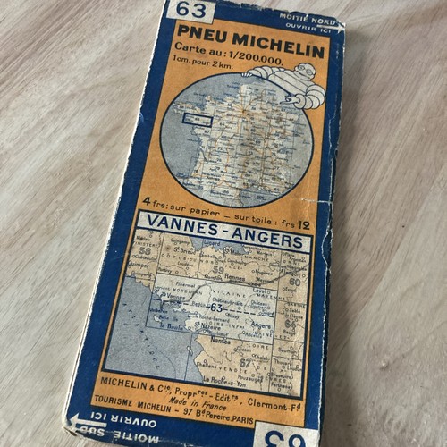 Carte routière ancienne