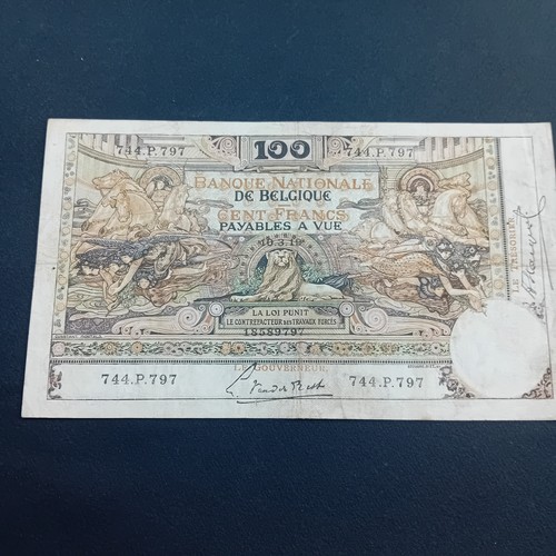 Belgique 100 francs 1919 pick - francs,