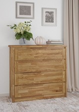 Commode en bois sans poignées