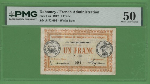Dahomey franc 1917 pick - 1, l.