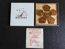 RARE Coffret URSS Cosmos Broches - Certificat Original -Usine Mytichtchi 1977