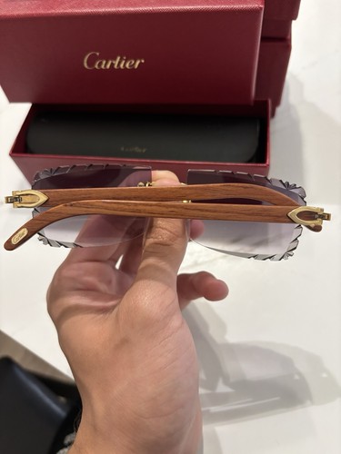 Tulip wood cartier glasses - tulip,
