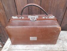 sacoche cuir medecin valise   art populaire ancien deco
