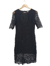 LAURA CLEMENT Robe en dentelle Dames Robe T EU 36 noir élégant