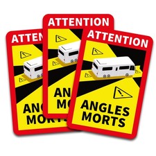 3X Autocollants D'Alerte Angle