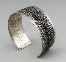 Bracelet Antique en Argent massif 925 Bracelet Jonc Oriental