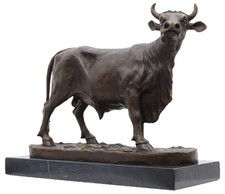 Statue taureau vache - de, bronze