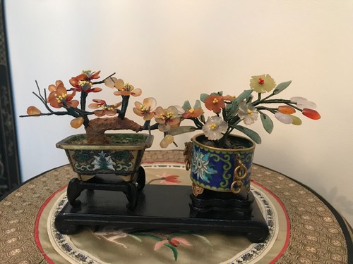 Cloisonne pot jardiniere arbre - cloisonne,