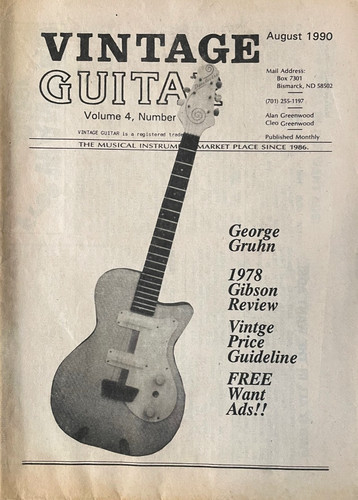 Vintage guitar magazine august - vintage,