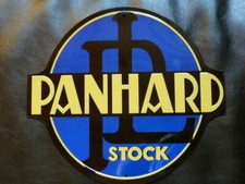 PB38 PLAQUE PUBLICITAIRE tolée : "L'age d'or de l'Automobile" PANHARD 28*25,5 cm