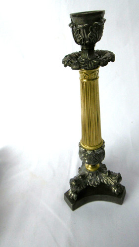 Ancien bougeoir bronze - en,