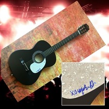 GFA Livraison En My Groove Mikaela Davis Signé Acoustique Guitare Preuve COA