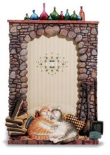 Cadre photo déco figurine statuette Chat dans maison - à poser - animal animaux