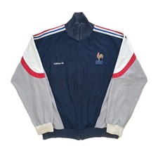 adidas Vintage 1986 France FFF Laser Jacket Ventex Rare M Platini World Cup 