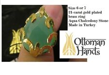 Ottoman Hands Aqua Blue