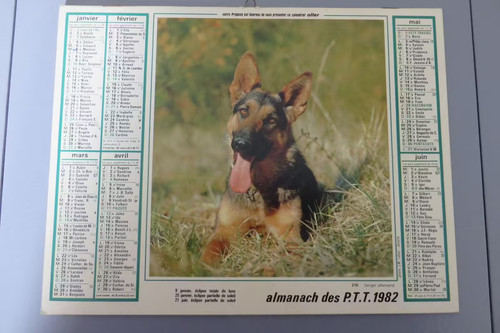 Ancien calendrier des - ancien, postes
