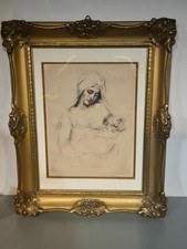 LA VIERGE A L'ENFANT - Gravure