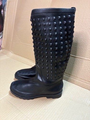 Botte pluie noire clouté - de,
