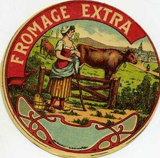 Etiquette de fromage ancienne