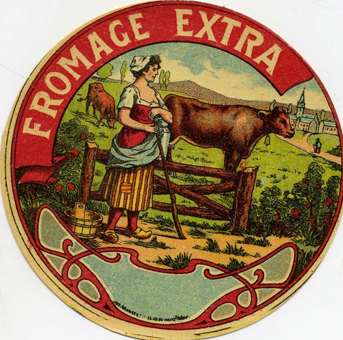 Etiquette fromage ancienne - etiquette,