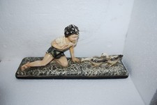 ART DECO PLATRE JEUNE FEMME