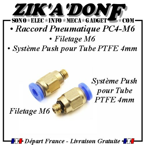 Raccord pneumatique pc4 - pneumatique, pc4-m6