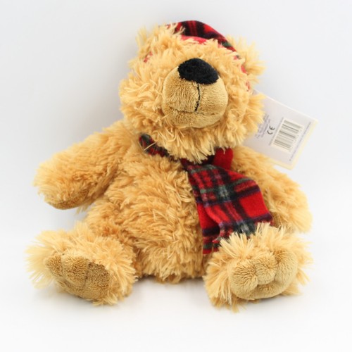 Peluche ours beige christmas - peluche,