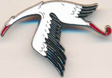 1° Escadrille SPA 3 du 01 - 002, CIGOGNE, épingle sertie, Beraudy 1104 (11158)