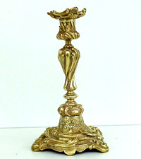 BOUGEOIR FLAMBEAU Style Rocaille Louis XV Bronze Doré Goût Meissonnier XIXème