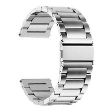 Bracelet en métal pour montre universelle 24mm, Couleur Argent
