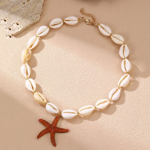 Collier coquillages étoile - coquillages,
