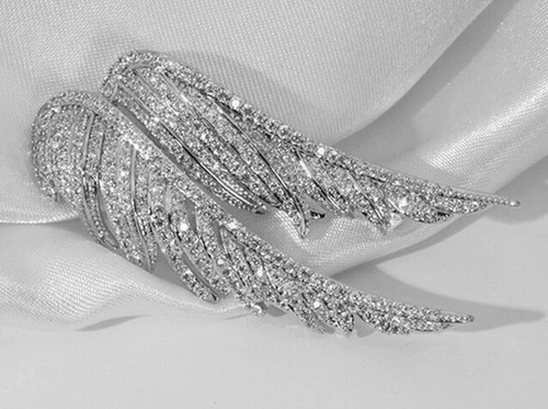 Broche argenté ailes - , d’ange