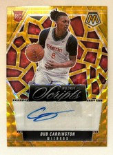 2024-25 Panini Mosaic Bub Carrington Rookie Scripts Auto Gold 1/10 RC Wizards