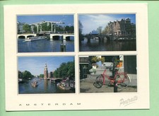 Amsterdam - Montelbaanstoren sur l'Oudeschans. Vélo, pont - Multivues
