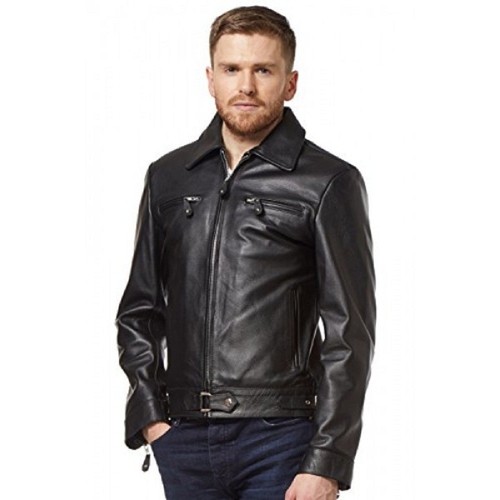 Veste cuir homme noir - veste,