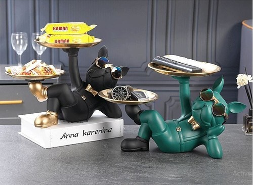 Figurine bouledogue résine - bouledogue,