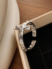 Chevalière bague croix - /,